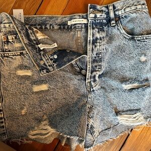 PacSun Light Blue Ripped Jean Shorts